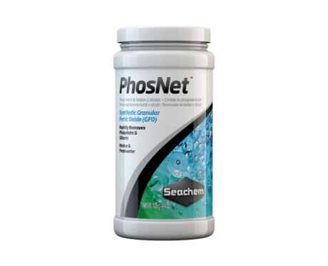Seachem PhosNet es un óxido férrico granular (GFO) con alta porosidad, alta área superficial y alta capacidad de ligadura.