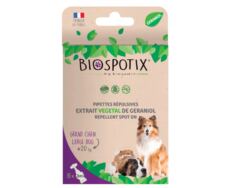 Pipetas Repelente Natural Biospotix XL para Perros +20 kg es decir, su complejo vegetal a base de Geraniol, los productos Biospotix son soluciones eficaces, naturales y ecológicas