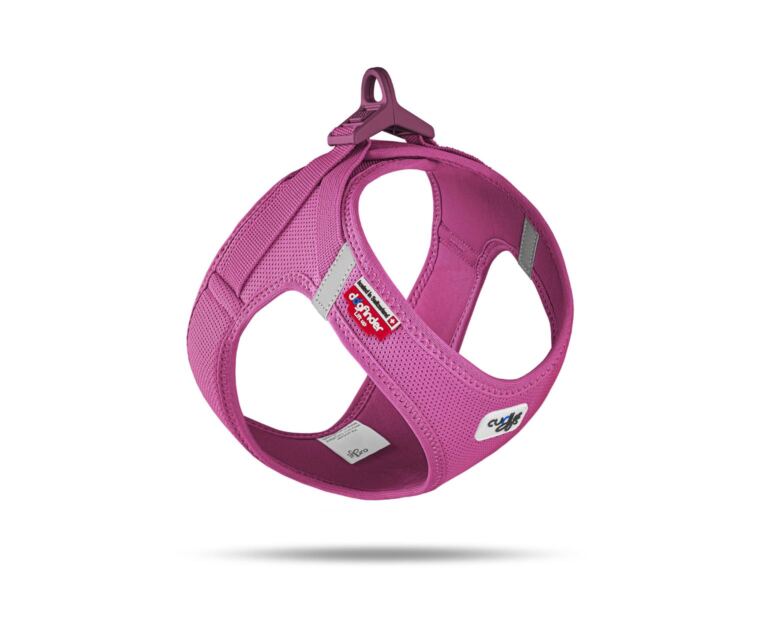 Arnés Curli Clasp Vest Air-Mesh Fucsia indicado para perros pequeños y medianos.