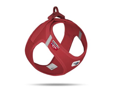 El Arnés Curli Vest Softshell Rojo es adecuado para perros pequeños y medianos.