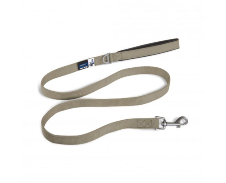 Correa Curli Basic Nylon Beige es una correa para perros, fabricada en nylon y con asa acolchada.