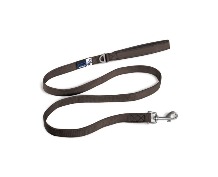 Correa Curli Basic Nylon Marrón es una correa para perros, fabricada en nylon y con asa acolchada.