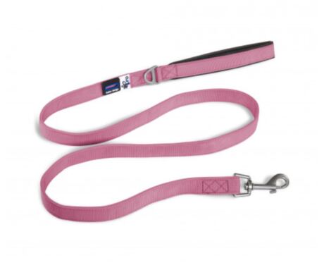 Correa Curli Basic Nylon Rosa es una correa para perros, fabricada en nylon y con asa acolchada.