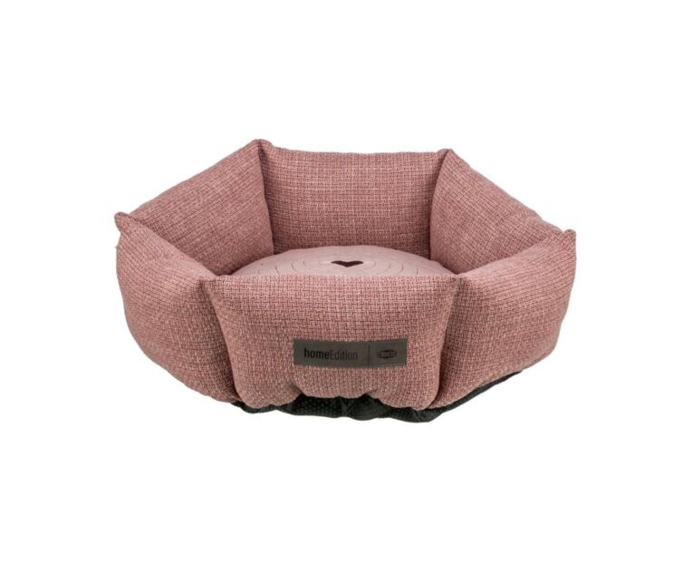 La Cama Redonda Viviana Rosa es realmente el accesorio perfecto para el descanso de gatos o perros pequeños.