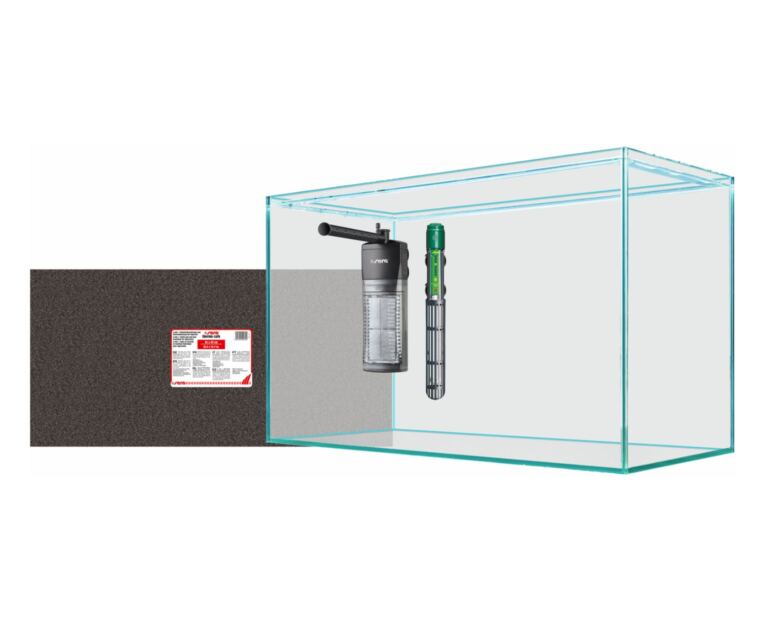 El AquaTank de Sera reúne las condiciones ideales para montar un acuario comunitario o un acuario biotopo.