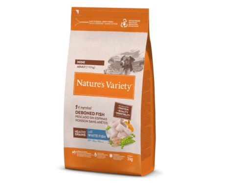 Nature’s Variety Healthy Grains Adult Mini Pescado Blanco