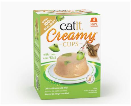Catit Creamy Cups – Mousse Cremoso de Pollo y Kiwi