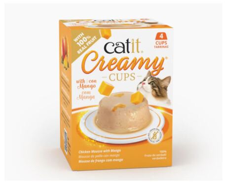 Catit Creamy Cups – Mousse Cremoso de Pollo y Mango