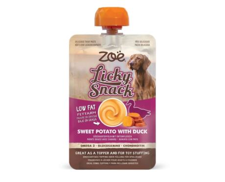Snack cremoso de Boniato y Pato para perros Zoë Licky