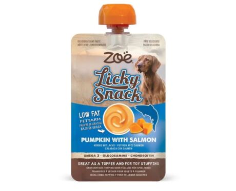 Snack cremoso de calabaza y salmón para perros Zoë Licky