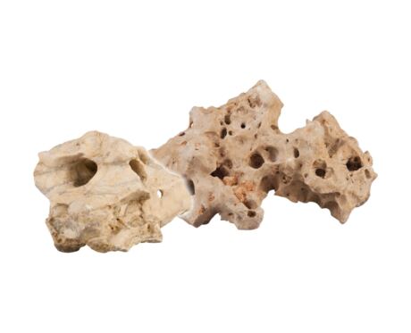sera rock hole stone roca beige agujereada natural para acuarios