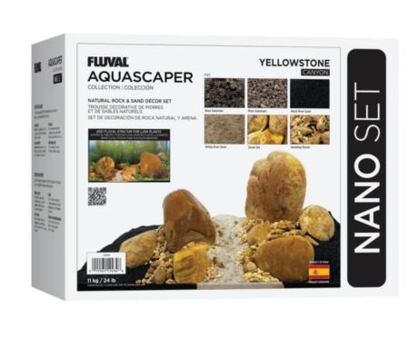 Fluval Aquascaper Kit Ámbar – Piedras y grava natural para acuarios