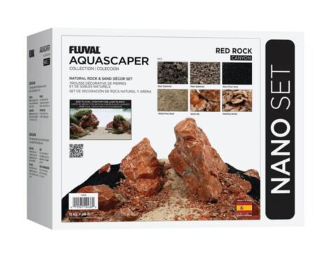 Fluval Aquascaper Kit Rojo – Piedras y Grava Natural