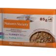 Nature's Variety Multipack Gato Adulto Pavo y Atún con Tomate, Judías, Zanahoria y Guisantes 4x85g.