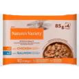 Multipack Nature's Variety Gato Adulto Pollo y Salmón con Zanahoria y Guisantes 4x85g.