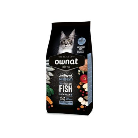 Saco de pienso Ownat Ultra Young Sterilized Fish para gatitos jóvenes