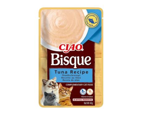 Churu Bisque de Atún 40g alimento húmedo complementario cremoso para gatos.