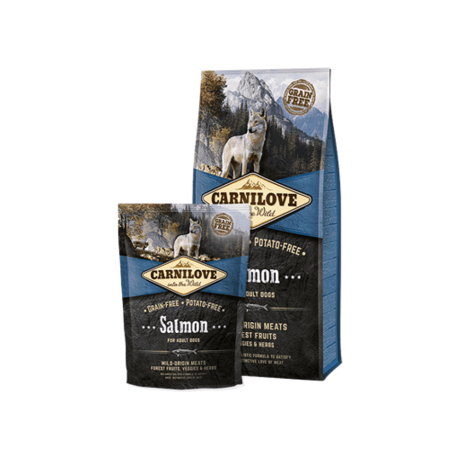 Carnilove Salmon es una fórmula sin cereales ni patatas para perros adultos de todas las razas.